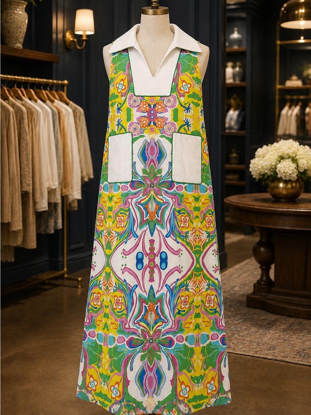 House of Mbr Women’s Multicolor Printed A-Line Cassidy maxi dress Sz 0 $335
